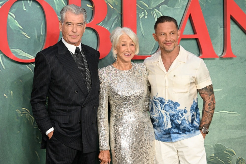 Pierce Brosnan, Helen Mirren and Tom Hardy at the MobLand Season 2 premiere in London